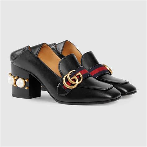 gucci mid heel loafer do they fit true to size|Gucci loafer backless.